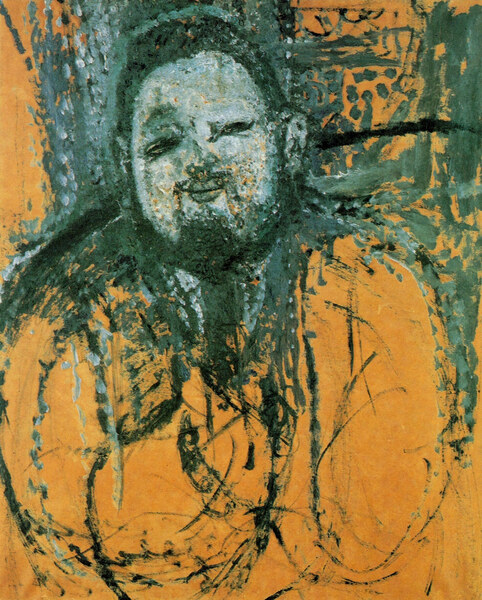 Modigliani - Portrait of Diego Rivera -2- by Modigliani